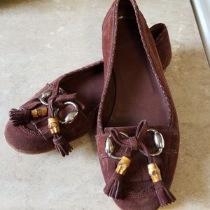 Gucci Womens Bamboo Tassel Suede Italy